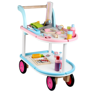 <span class=keywords><strong>Chariot</strong></span> médical coloré de style tendance pour médecin et infirmière, jouet éducatif en <span class=keywords><strong>bois</strong></span>, équipement hospitalier, jeu de simulation pour filles et garçons - Product Image 2