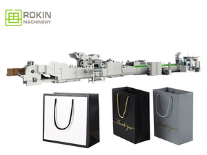 Rokin thương hiệu tùy chỉnh giá rẻ sử dụng rộng rãi hoàn toàn tự động tờ cho ăn Túi giấy máy làm - Product Image 4