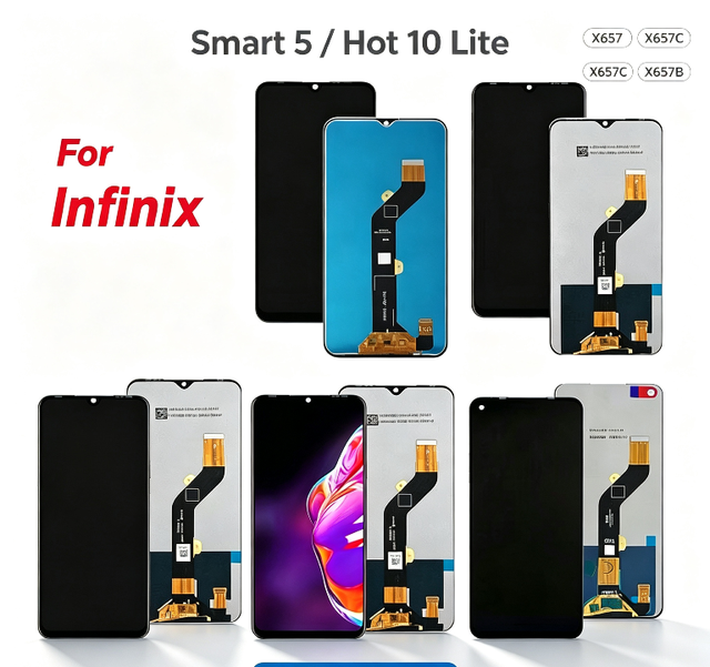 Lcd Touch Screen Assembly for Infinix Smart 5 Hot 10 Lite X657 X657C X657B LCD Display Digitizer Assembly