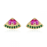 Tropische fruitkraakbeen oorringen voor vrouwen, niche wolfraam zirkoon sieraden, trendy zomercadeau