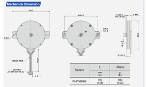 Motore Passo-Passo Ultra Piatto PrimoPal 1.8 Gradi 8N.<span class=keywords><strong>cm</strong></span> Motore Ibrido a Forma di Pancake per Telecamera di Sicurezza - Product Image 4