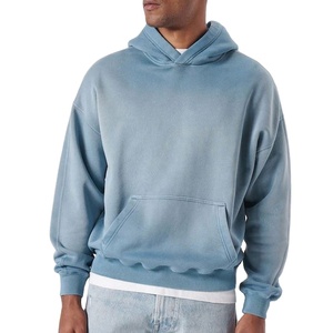Sweat à capuche unisexe Yingling de haute qualité, coupe oversize, effet délavé, personnalisable, pour homme, en coton épais 100% - Product Image 1