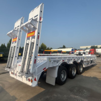 Remorque de transport pour excavatrice, semi-remorque à plateau surbaissé pour machines de construction, équipement minier, remorque de transport lourd à plateau surbaissé