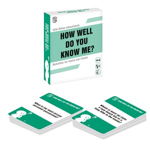 Juego de 52 Tarjetas de Preguntas Interactivas para <span class=keywords><strong>la</strong></span> Familia - Set para Iniciar Conversaciones Después del Cenar, Caja de Diseño Verde y Blanco 15x12x4cm - Product Image 3