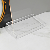 Boîte de présentation de bijoux en acrylique transparent anti-poussière avec couvercle rabattable, idéale pour ranger des accessoires, des chapelets et des bracelets