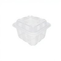 Boîte à charnière en PET transparente – Plate, capacité 500 ML / 16 OZ, gamme de contenants à charnière en PET – Boîtes à charnière en PET en gros pour boulangerie