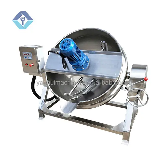 Industrial steam jacketed cooking 1000 Liter cooking pot Rice egg peanut boiling machine