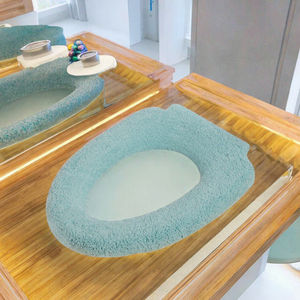 Housse de siège de toilette universelle en velours corail épais à 2 couches, jetable, portable, en une seule pièce, pour salles de bain - Offre spéciale - Product Image 3