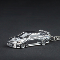 Llavero de Coche Deportivo de Aleación Fundida a Presión a Escala 1/64, Modelo Coleccionable en Miniatura con Anillo para Llaves, Decoración, Regalo para Amantes de los Coches