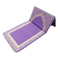 Tapis de prière musulman haut de gamme, très vendu, avec coussin épais et dossier rembourré, lavable, idéal pour les voyages, élégant, pour les cadeaux du Ramadan et de l'Aïd