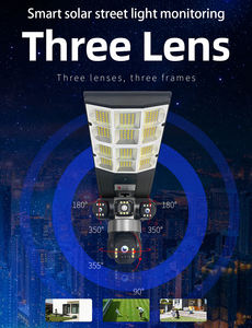 Cámara Solar 4G 2MP <span class=keywords><strong>UPS</strong></span> para Alumbrado Público LED Grande con 3 Lentes Giratorias, 3 Pantallas, Visualización Remota en el Teléfono Móvil - Product Image 6