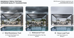 Pérgola Bioclimática Eléctrica de Aluminio con Techo de Lamas Manuales, Gazebo con Estructura con Recubrimiento en Polvo, Pabellón de Jardín a Prueba de Roedores - Product Image 5