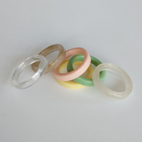 Vente en gros bagues de mode pour femmes et hommes bague de cocktail bagues transparentes en résine acrylique
