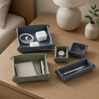 Ensemble de 3 plateaux organisateurs de bureau en feutre, pliables, pour rangement et organisation