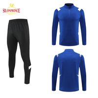 Haut nouveau maillot de football d'entraînement à manches longues demi-pull avec Paris France pour Jordan Milan Logo