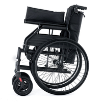 Fauteuil roulant manuel léger Dongpin, pliable, avec cadre en aluminium, siège confortable, aide à la mobilité pour les personnes âgées et les patients, transport et voyage
