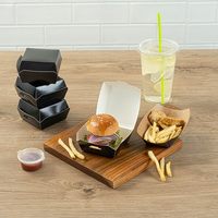 Boîtes en papier personnalisées pour emballages alimentaires, avec logo imprimé, formes et tailles sur mesure, OEM/ODM, ventilées, pour burgers à emporter, avec couvercle pliable