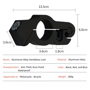Verrou de guidon de moto en gros, dispositif de sécurité universel pour VTT, motos tout-terrain et motos de route, antivol - Product Image 2