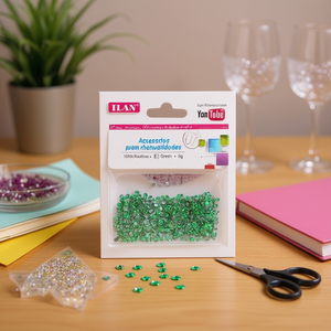 Strass Ilan 3mm Verdi per Progetti Creativi Confezione da 5g - Product Image 3