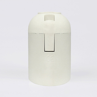 Vente en gros de supports de lampe en plastique noir et blanc E27 E14 pour douille d'ampoule