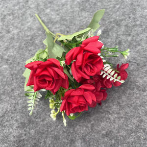 باقة زهور هدرانج صغيرة مزخرفة 5 فروع أشجار زهور اصطناعية صغيرة لحفلات الزفاف - Product Image 5