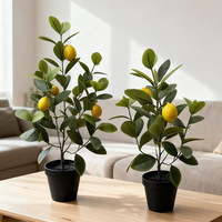 Citronniers artificiels pour la décoration, arbres fruitiers artificiels, plantes vertes artificielles, petits bonsaïs citronniers d'intérieur