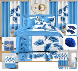 Set di 30 Pezzi Copriletto con Tende Coordinate, Coperta Trapuntata e Plaid - Product Image 4