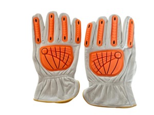 Hoge Kwaliteit Xl Tpr Rubber Impact Koeienhuid Lederen Handschoenen Anti-Cut Anti-Statische Antislip Olie Gas Veiligheidshandschoenen Anti-Vibratie - Product Image 4
