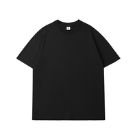Kaos Katun Combed Solid Unisex Ukuran EU, Streetwear 260Gsm, Kerah Distressed, Leher Bulat, Lengan Pendek, Pre-Shrunk, Kasual