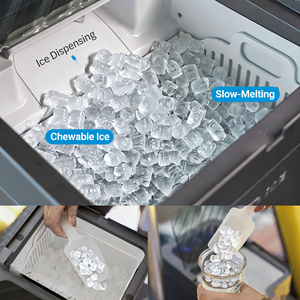 Machine à glaçons en forme de nuggets alimentée par batterie, prix d'usine, portable, pour <span class=keywords><strong>camping</strong></span>, <span class=keywords><strong>camping</strong></span>-<span class=keywords><strong>car</strong></span>, extérieur, nouvelle machine à glaçons à mâcher portable - Product Image 6
