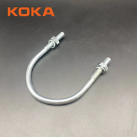 Boulon en U rond en acier inoxydable M10 60mm M12 114mm zingué, vente chaude