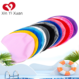 Bonnet de bain Water Drop - Équipement de sports nautiques pour adultes - Bonnet de bain en silicone élastique imperméable pour hommes et femmes - Product Image 2
