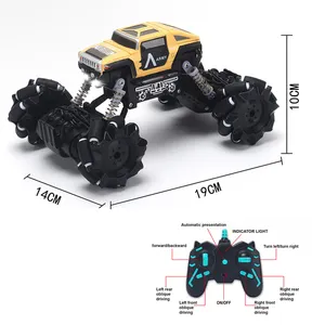 뜨거운 2.4G PVC 타이어 측면 여행 스턴트 드리프트 원격 제어 크로스 컨트리 HX 군사 자동차 시뮬레이션 고속 RC 자동차