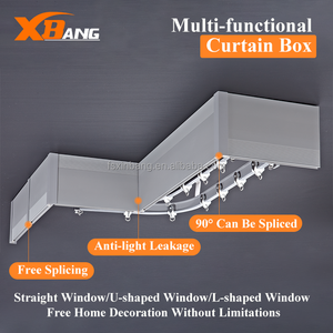 Chất Lượng Cao Nhôm Trần Gắn Rèm Hộp 117Mm Rèm Cao Bìa Pelmet Được Xây Dựng Trong Cong Theo Dõi Cài Đặt - Product Image 2