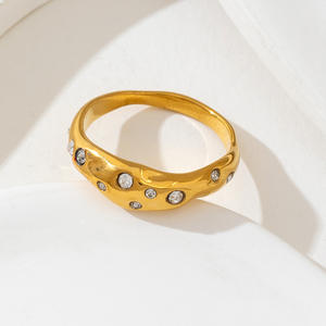 Joyería de Acero Inoxidable <span class=keywords><strong>Laminado</strong></span> en Oro de 18k, Diseño Personalizado, Nuevo Diseño de Moda, Lujo, Resistente al Agua, <span class=keywords><strong>con</strong></span> Circonita, Nuevo 2025 - Product Image 3