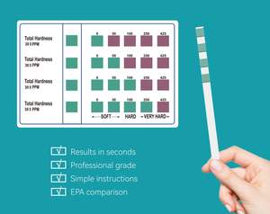 Kişiselleştirilmiş Diş Cerrahisi Ev Tipi Musluk ve Duş Suyu Sertliği ve Serbest Klor <span class=keywords><strong>Test</strong></span> Kiti 100 Şerit - Product Image 6