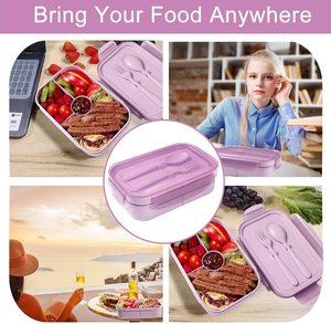 Homesun Compartimiento Bpa Libre Reutilizable Contenedores de preparación de comidas <span class=keywords><strong>Comprar</strong></span> Bento Box Lunch Box Set Kid Bread Lunch Box - Product Image 3