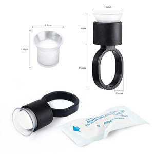 100 Vasos Desechables de Plástico Suave Blanco para Tinta de Pigmento, 1.4x1.6cm, para Microblading y Accesorios PMU - Product Image 3