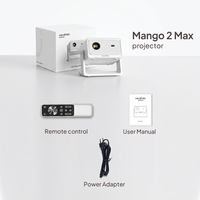 Projecteur LED Stand Mango 2 Max 1080P Blanc, Livraison Gratuite, Mise au Point Automatique, Haute Luminosité, HD, Téléphone Mobile Android, Projecteurs Portables 4K