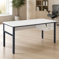 Bureau d'enseignant moderne convertible sur mesure avec cadre métallique et plateau en bois, table d'ordinateur de bureau avec tiroir pour salle de classe scolaire, durée de vie 3-5 ans