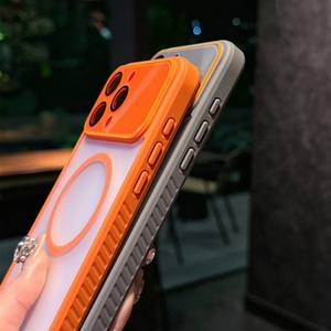 Business large window camera protect matte magnetic mobile phone case Frosting transparent antiskid <b>cover</b> for iPhone 17Air 16E - Product Image 3