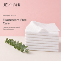 Serviettes jetables pour le visage 100% viscose non tissée, gaufrées EF, 20x20cm, 80 feuilles, serviettes nettoyantes jetables pour le visage