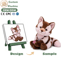 Peluche personnalisée Kelian avec logo renard, jouet doux, poupée en peluche à câliner, cadeau, jouet en peluche, peluche anime, peluche personnalisée, jouet en peluche doux