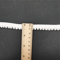 Bordure en dentelle à pompons 100% nylon 1cm, accessoires en tissu de coton, modèle Rsp181