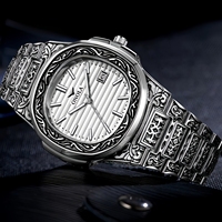 Relojes de Lujo Dorados para Hombre ONOLA, Reloj de Cuarzo Musulmán Retro de Negocios, Resistente al Agua, Venta al por Mayor de Fábrica, ON3808