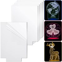 Feuille acrylique en fonte transparente pour Base de lumière LED, blancs acryliques transparents de 2mm, panneau épais avec Film protecteur