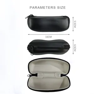 Schwarze wasserdichte PU-Sonnenbrille Aufbewahrung sbox Umweltschutz Mode Luxus brille EVA Zipper Case