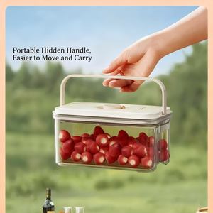 Conteneurs de rangement pour réfrigérateur de cuisine, en PET transparent, écologiques, sans danger pour les aliments, durables, pour légumes et fruits, avec <span class=keywords><strong>couvercle</strong></span> - Product Image 3