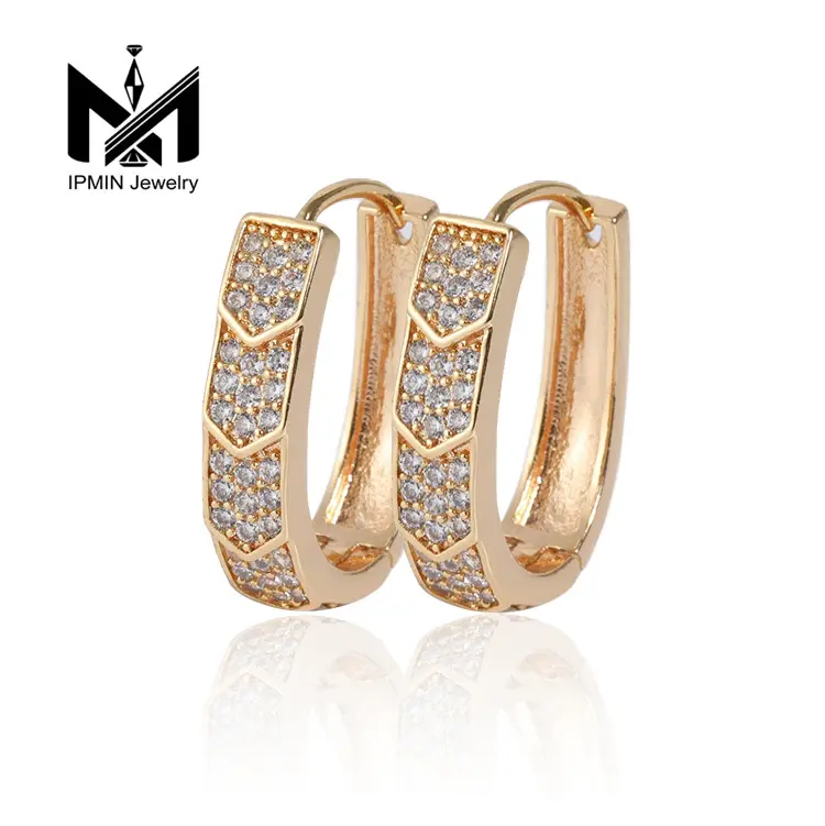 Excellent Hoop Earrings 18K Gold Jewelry Women Fashion Earrings