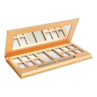 Palette de maquillage vide personnalisable DIY en carton, avec feuille magnétique, boîte rigide, gaufrage, pelliculage mat et brillant, recyclable